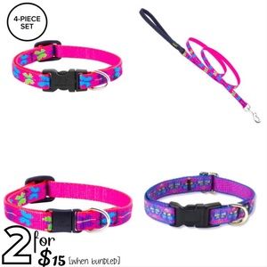🟢[LupinePet] NWOT Butterfly Leash & Collar 4-Piece Set